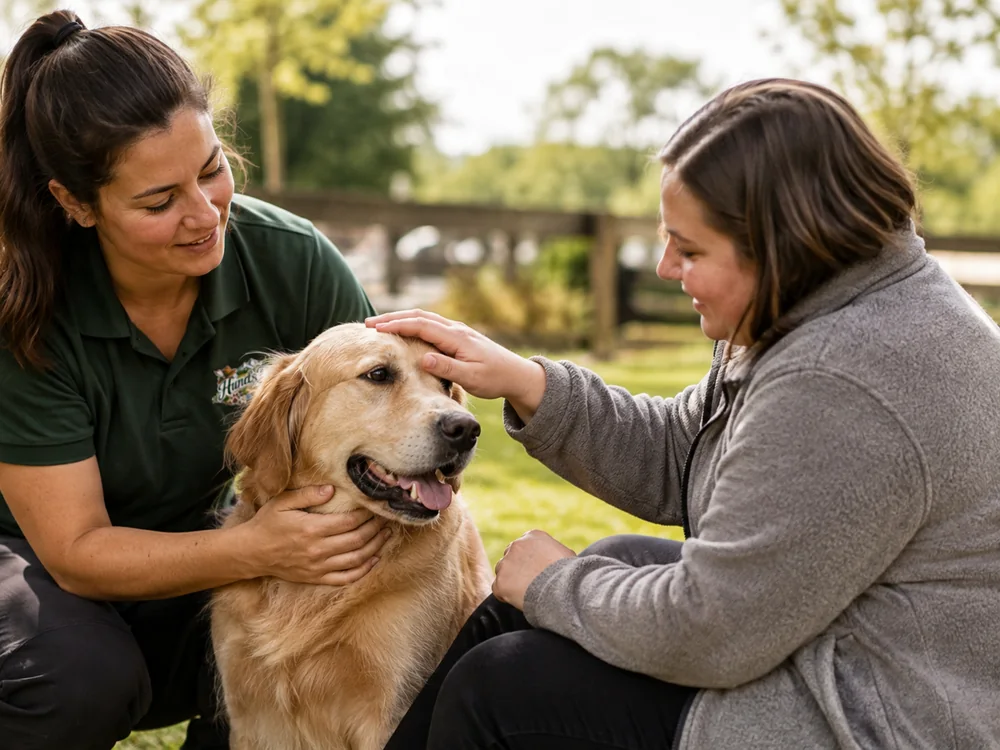 Tiergestützte Begegnung mit Hund